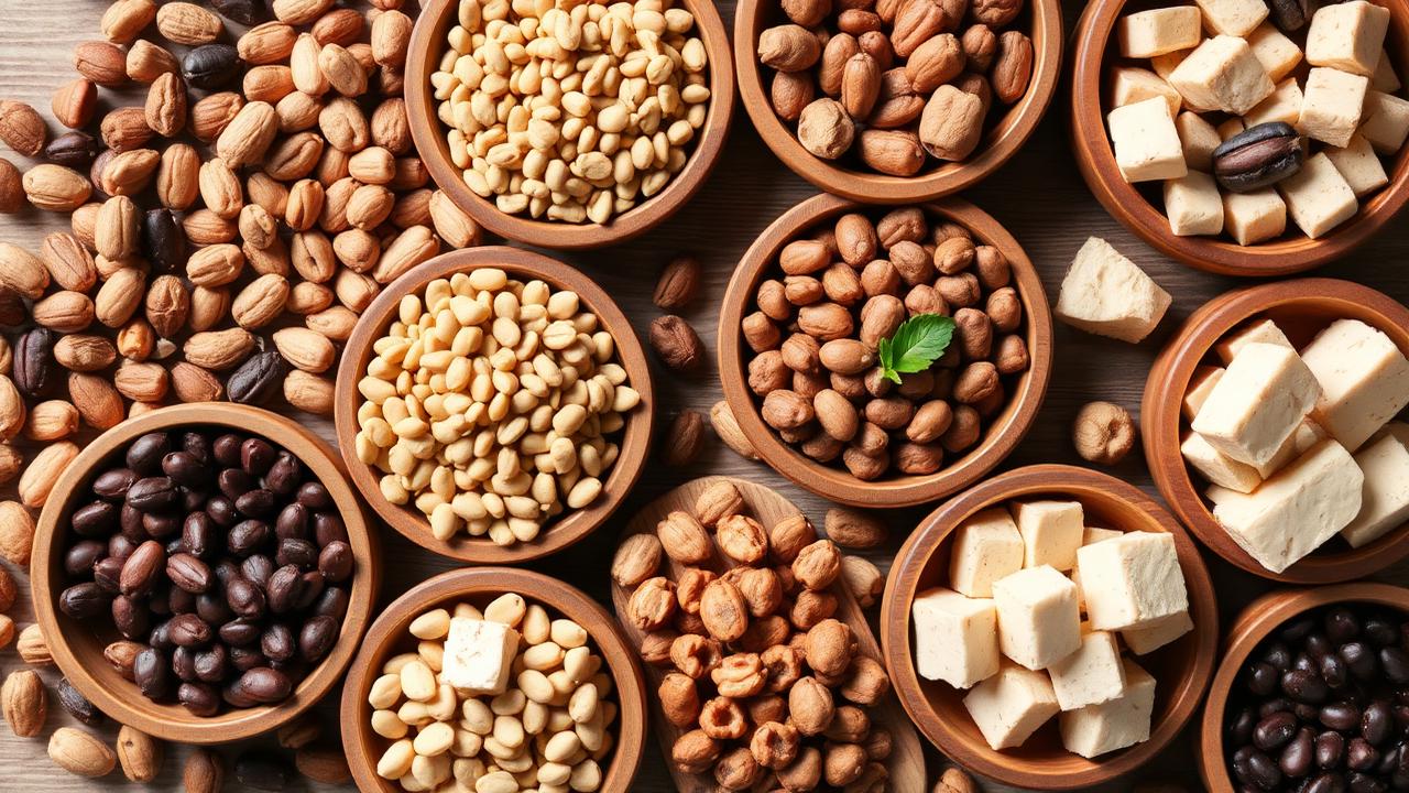 Plant-Based Protein Sources — nutrition and healthy diet guide with balanced eating and food science