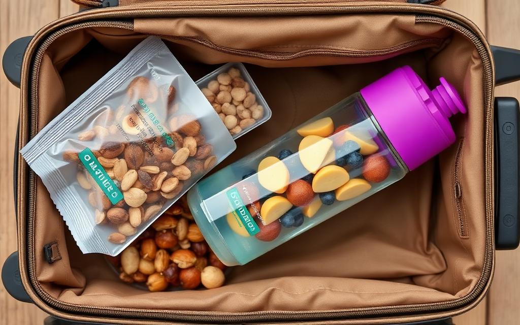 Healthy Eating While Traveling — nutrition and healthy diet guide with balanced eating and food science