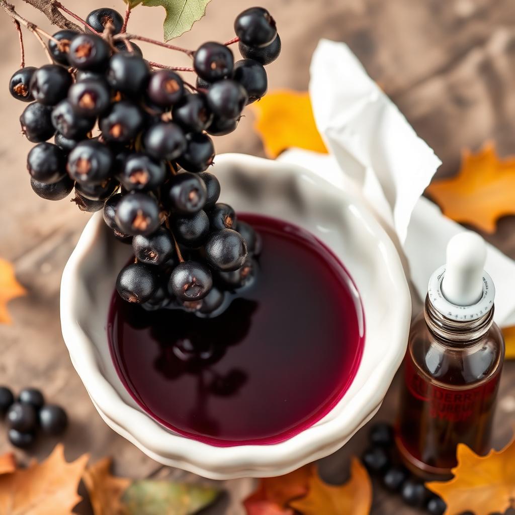 Elderberry for Cold and Flu Season — natural remedy and herbal health guide with safe, traditional home care tips